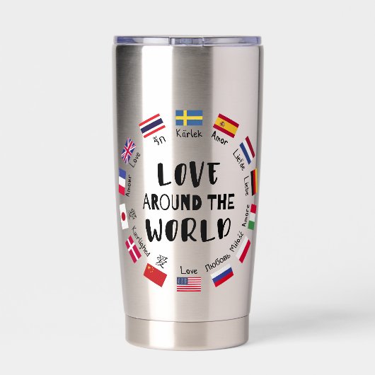 Love Around the World Languages  Thermobecher (Rückseite)