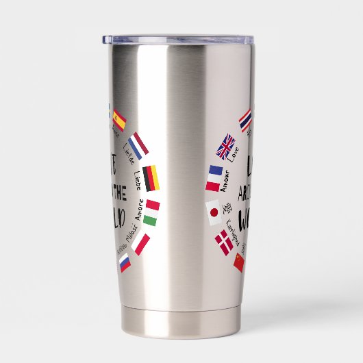 Love Around the World Languages  Thermobecher (Rechts)