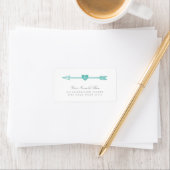 Love Arrows Monogram Address Labels Adressaufkleber (Insitu)
