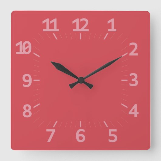 LOVE ART DECO STYLE BY MASANSER QUADRATISCHE WANDUHR (Vorderseite)