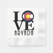 LOVE Arvada Colorado Serviette (Vorderseite)