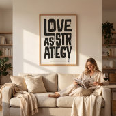 Love As Strategy Poster – Typography Wall Print