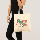 Love-Asaurus Rex Lustig Tragetasche (Vorderseite (Produkt))