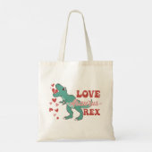 Love-Asaurus Rex Lustig Tragetasche (Rückseite)
