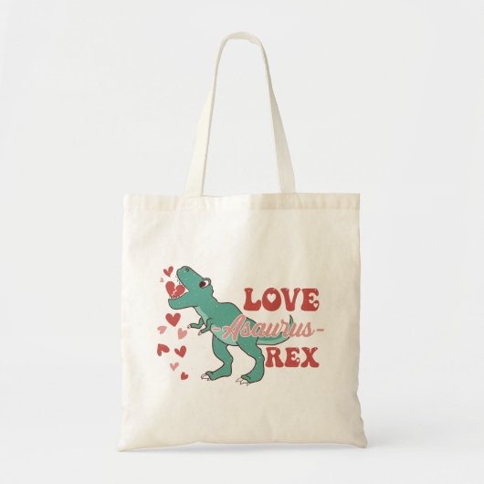 Love-Asaurus Rex Lustig Tragetasche (Vorne)