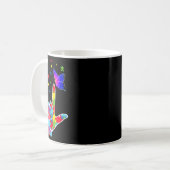 Love Asl Sign Language Puzzle Butterfly Autism Awa Kaffeetasse (Vorderseite Links)