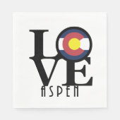 LOVE Aspen Colorado Serviette (Vorderseite)