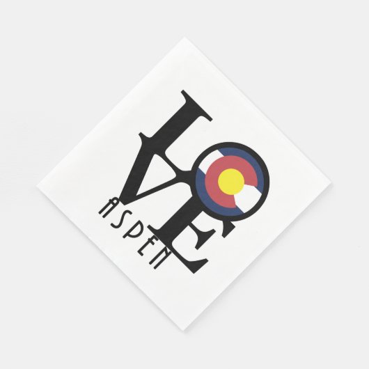 LOVE Aspen Colorado Serviette (Ecke)