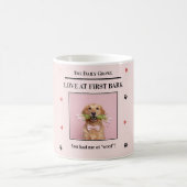 Love at First Bark Personalized Dog Custom Photo Kaffeetasse (Mittel)