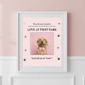 Love at First Bark Personalized Dog  Poster