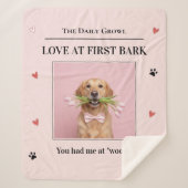 Love at First Bark Personalized Dog Sherpadecke (Vorderseite)