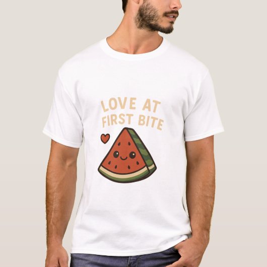 Love At First Bite Cute Watermelon Funny Shirt (Vorderseite)