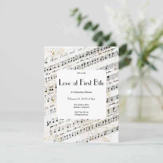 Love at First Bite Valentiine Einladung (Stehend Vorderseite)