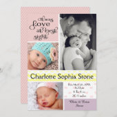 Love at First Sight Colorful Collage - Girl Ankündigung (Vorne/Hinten)