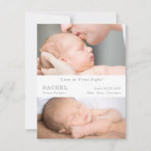 Love at First Sight Photo Baby Announcement card (Vorderseite)