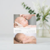Love at First Sight Photo Baby Announcement card (Stehend Vorderseite)