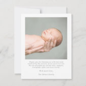 Love at First Sight Photo Baby Announcement card (Rückseite)