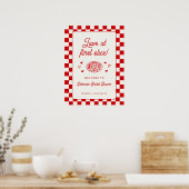 Love at First Slice Pizza Bridal Shower Welcome Poster (Küche)