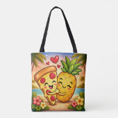 Love at First Slice - Pizza Meets Pineapple Tasche (Rückseite)