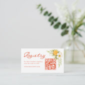 Love at First Spritz Bridal Registry QR code Begleitkarte (Stehend Vorderseite)