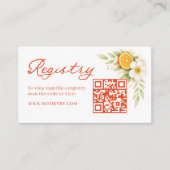 Love at First Spritz Bridal Registry QR code Begleitkarte (Vorderseite)