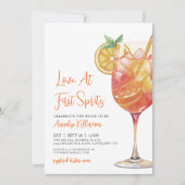 Love At First Spritz Bridal Shower Einladung (Vorderseite)