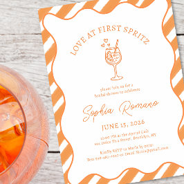 Love at First Spritz Bridal Shower Italian Aperol Einladung