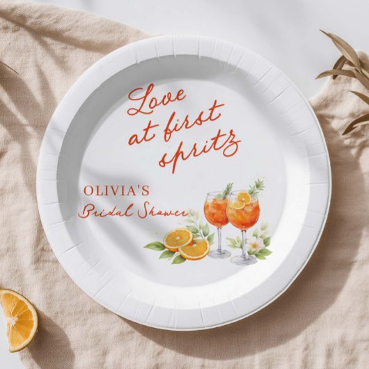 Love At First Spritz Bridal Shower Pappteller