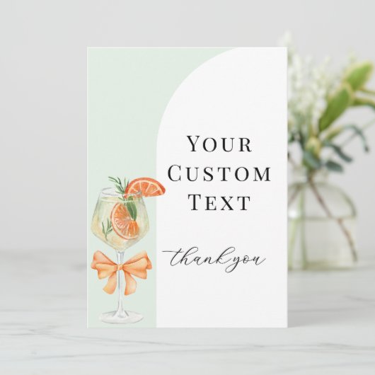 Love At First Spritz Custom Bridal Shower Sign Karte (Stehend Vorderseite)