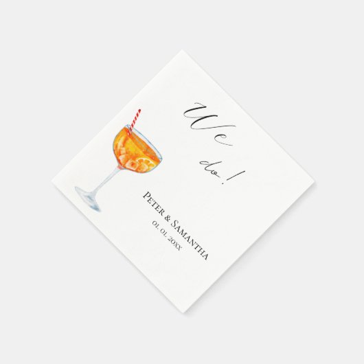 Love At First Spritz Wedding Serviette (Ecke)