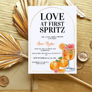 Love at First Spritz Zitronen-Cocktail-Brautabschi Einladung