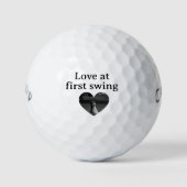'Love at First Swing' Golf Course Customizable  Golfball (Vorderseite)