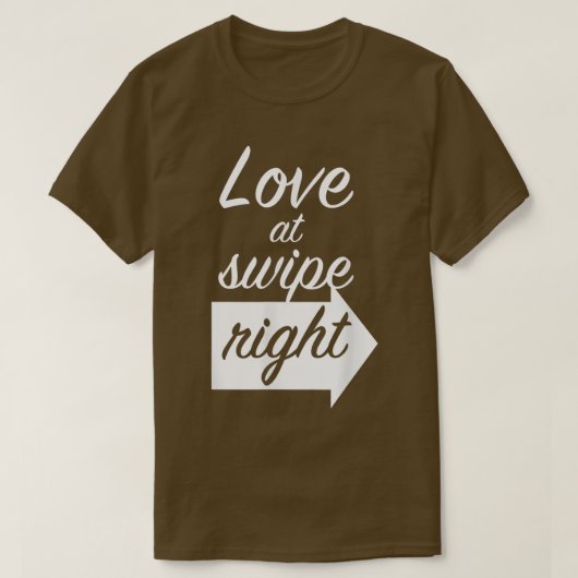 Love At Swipe RightSocial Media Online Dating 3693 T-Shirt (Design vorne)