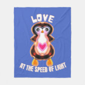 Love at the Speed of Light Penguin Gift Fleecedecke (Vorderseite)