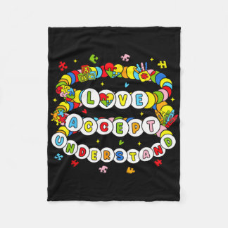 Love Awareness Understanding Autism Accept Autism  Fleecedecke