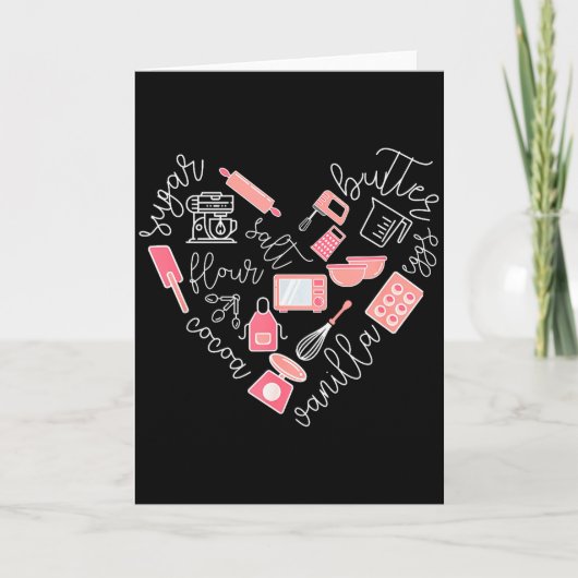 Love Baking Tools For Bakers Gift Women Cute Nk Karte (Vorderseite)