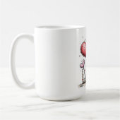 LOVE Balloons with Floral Hearts Kaffeetasse (Links)
