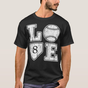 LOVE Baseball Softball Mama Vintage abgenutzt Zuha T-Shirt