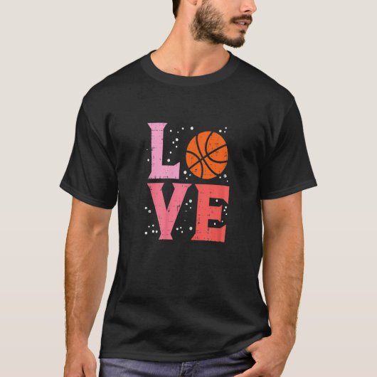 Love Basketball Cute Sports Lover Men Women Kids G T-Shirt (Vorderseite)