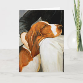 Love Basset Hound Hund Art Grußkarte Karte