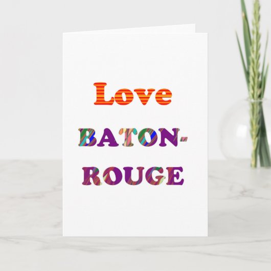 Love BATON Rouge Louisiana Feiertagskarte (Vorderseite)
