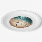 Love Beach Pappteller (Schrägansicht)