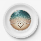 Love Beach Pappteller (Vorderseite)