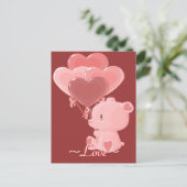 Love Bear Postcard Postkarte (Stehend Vorderseite)