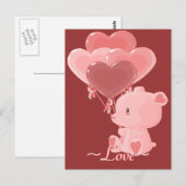 Love Bear Postcard Postkarte (Vorne/Hinten)