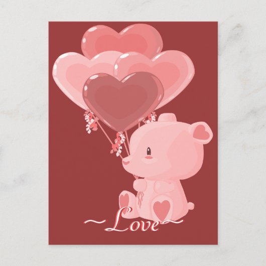 Love Bear Postcard Postkarte (Vorderseite)