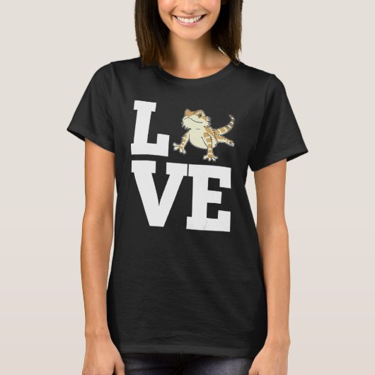 LOVE Bearded Dragon Lizard Reptile Pet Animals Ou T-Shirt (Vorderseite)
