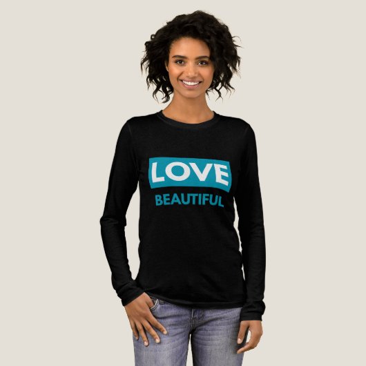 Love beautiful Tri-Blend shirt (Volle Vorderseite)