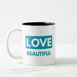 Love beautiful zweifarbige tasse