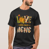 Love Being Called Nene Pumpkin Fall Leaves Thanksg T-Shirt (Vorderseite)